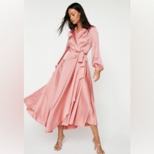 Nasty Gal Midi Wrap dress